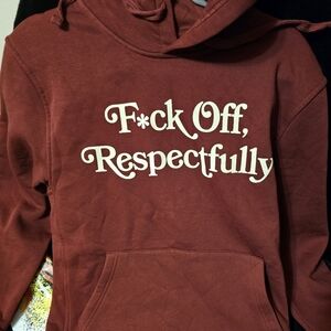 Maroon Hoodie with Bold Statement